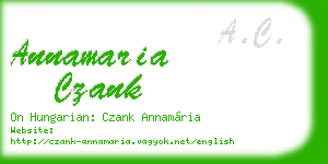 annamaria czank business card