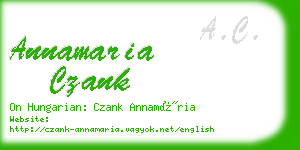 annamaria czank business card